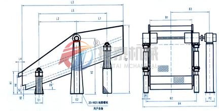 YK圓振動篩外形簡圖